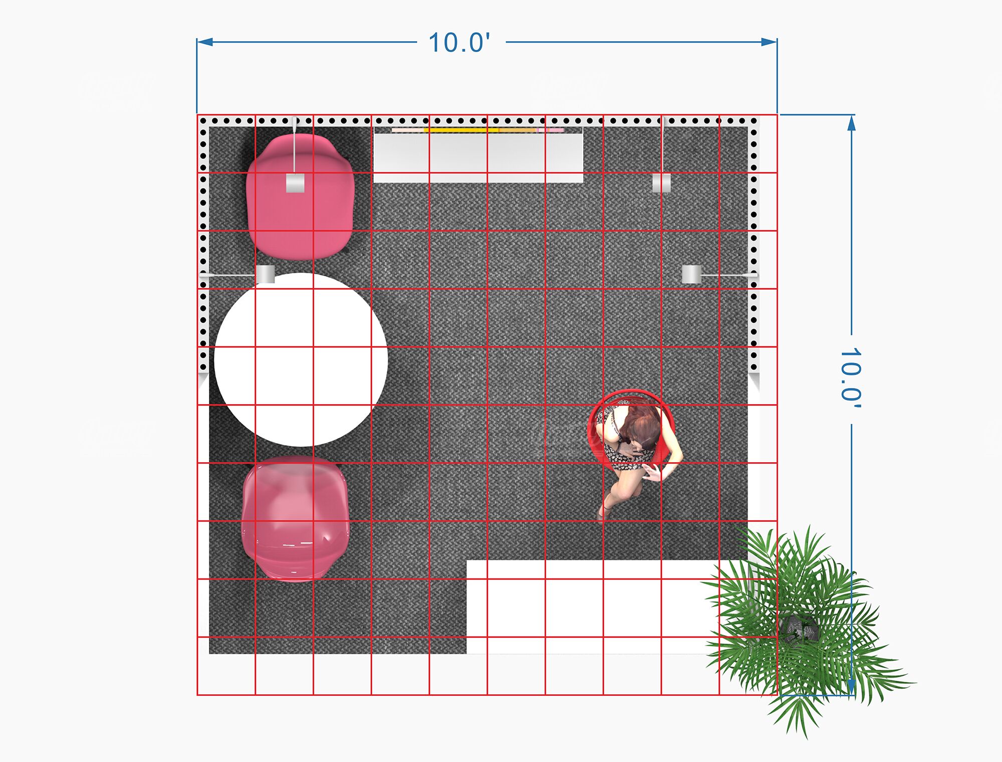 RLU1010-01 - 10'x10' Trade Show Booth Rental
