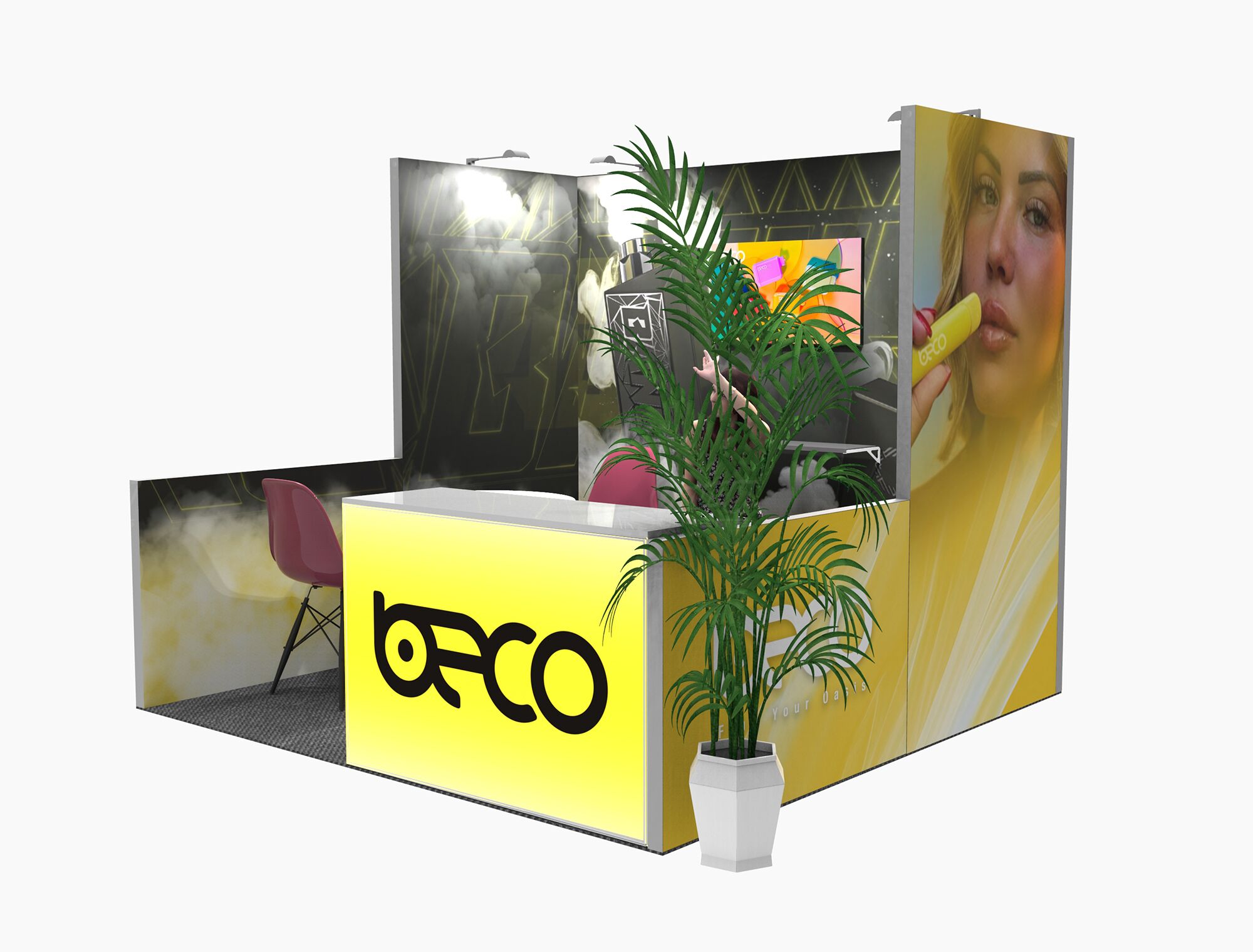 RLU1010-01 - 10'x10' Trade Show Booth Rental