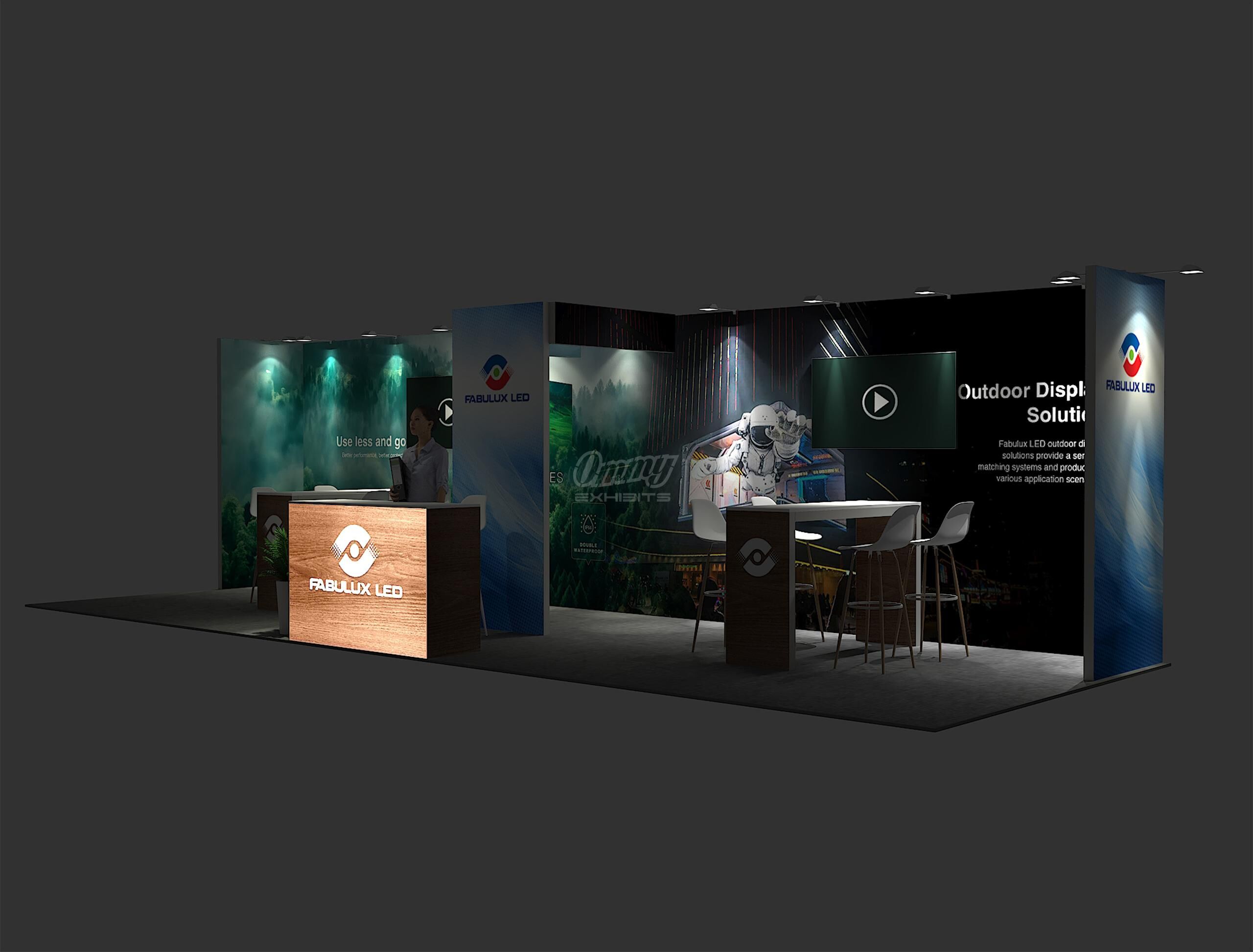 RLU1030-28 - 10'x30' Trade Show Booth Rental