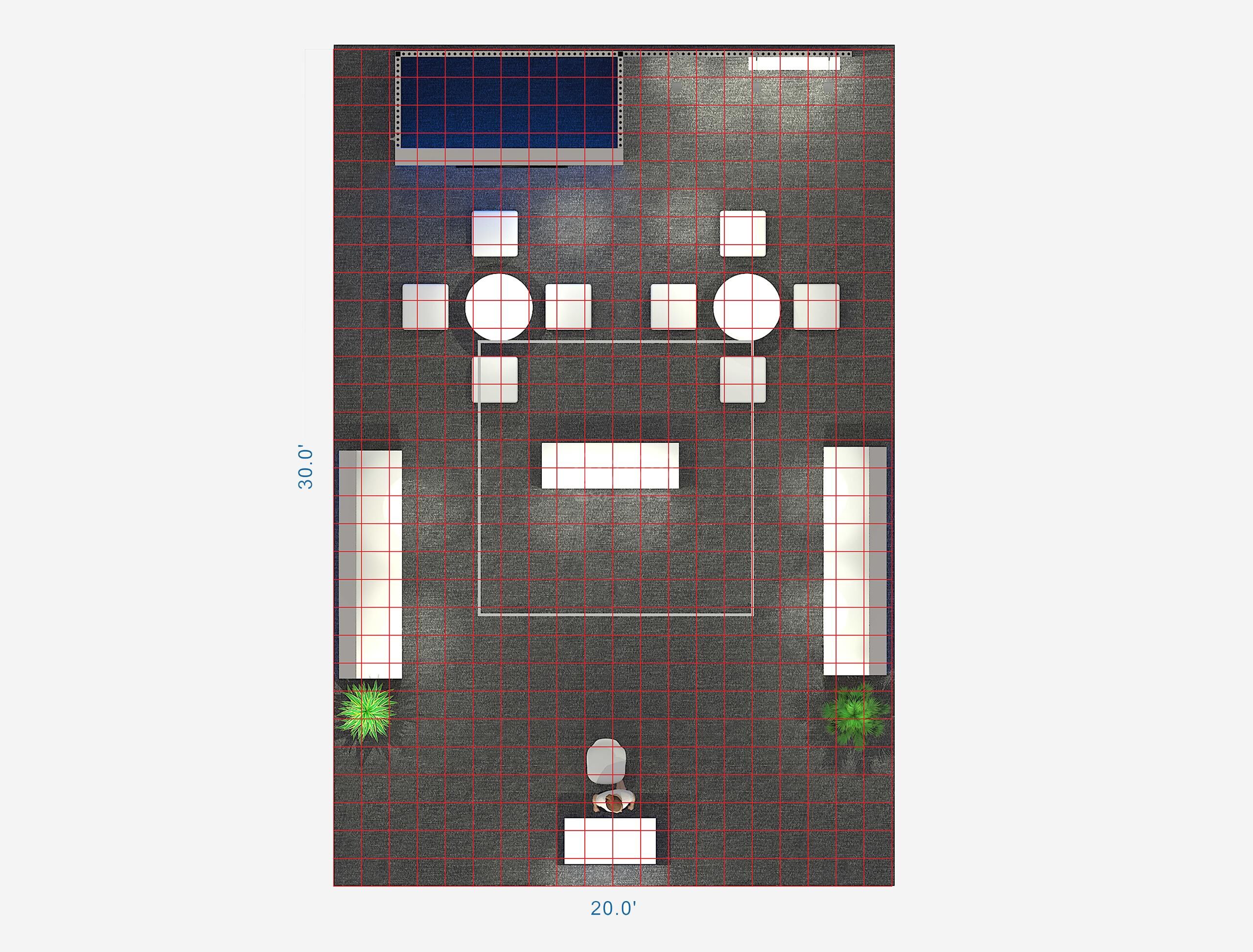 RLU2030-22 - 20'x30' Trade Show Booth Rental