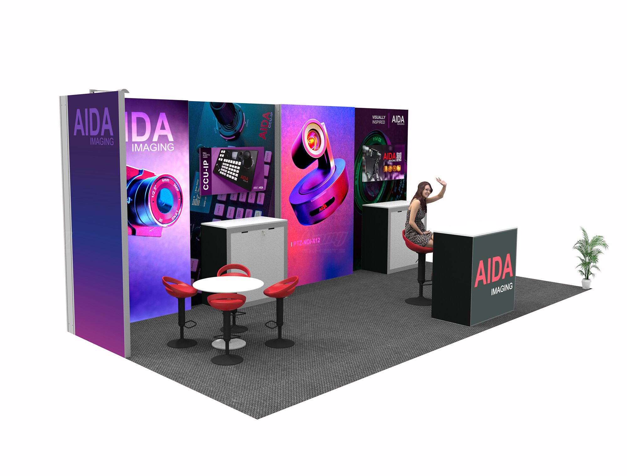 STL1020-01 - 10'x20' Trade Show Booth Rental
