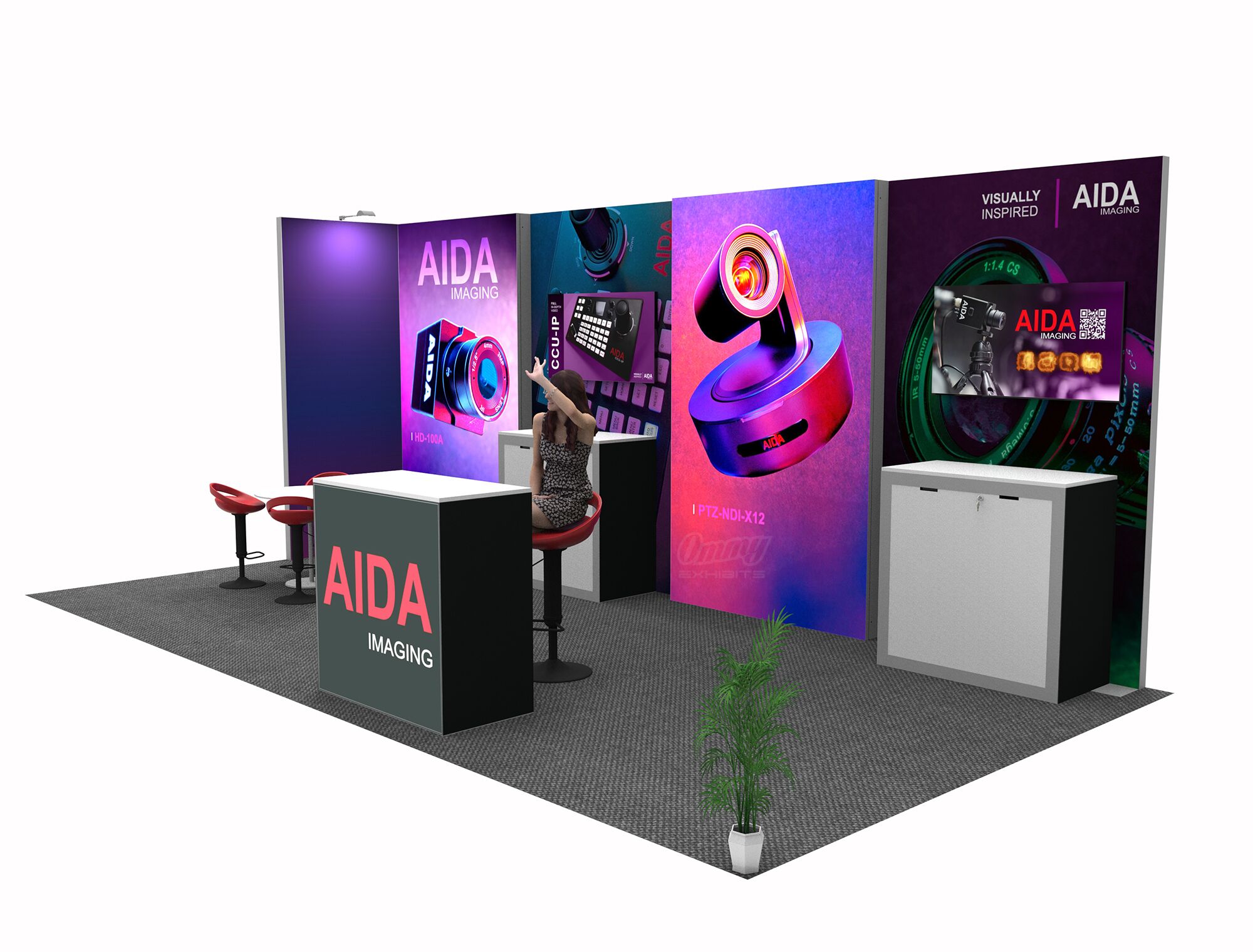 STL1020-01 - 10'x20' Trade Show Booth Rental