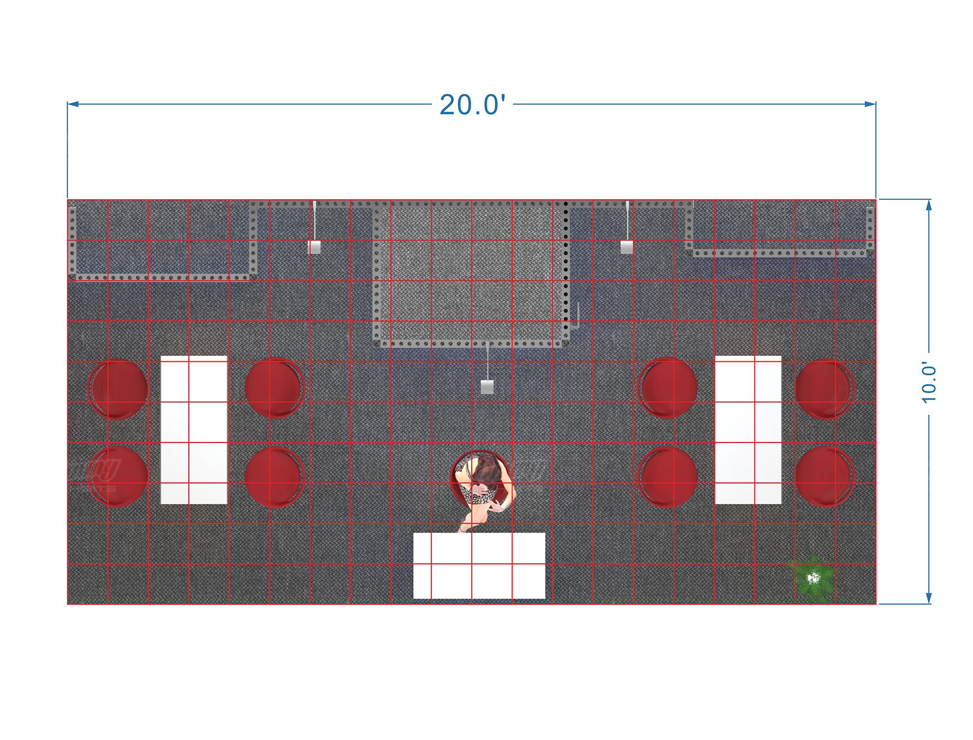 STL1020-02 - 10'x20' Trade Show Booth Rental