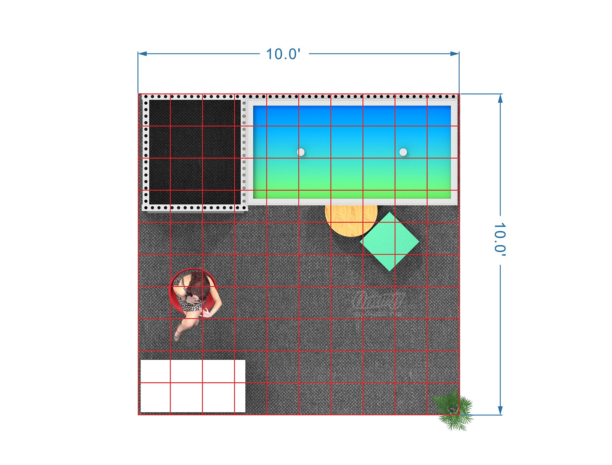 RLU1010-25 - 10'x10' Booth Rental