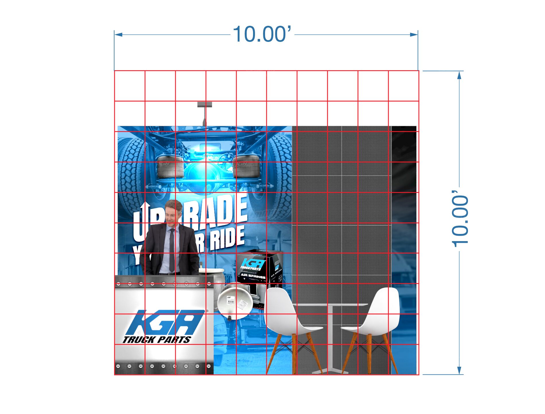 ROM1010-01 - 10' x 10' Booth Rental With LED Tiles