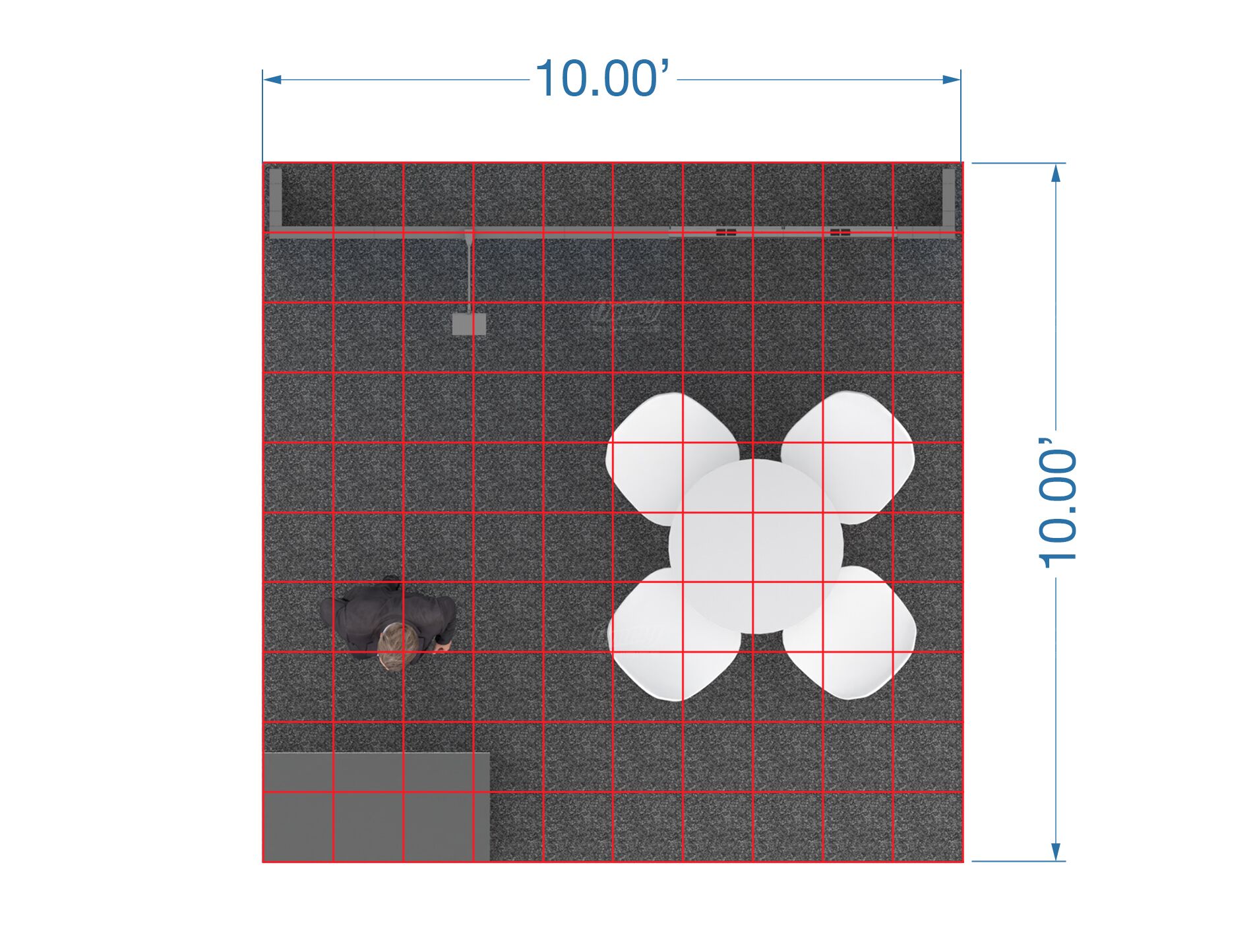 ROM1010-01 - 10' x 10' Booth Rental With LED Tiles