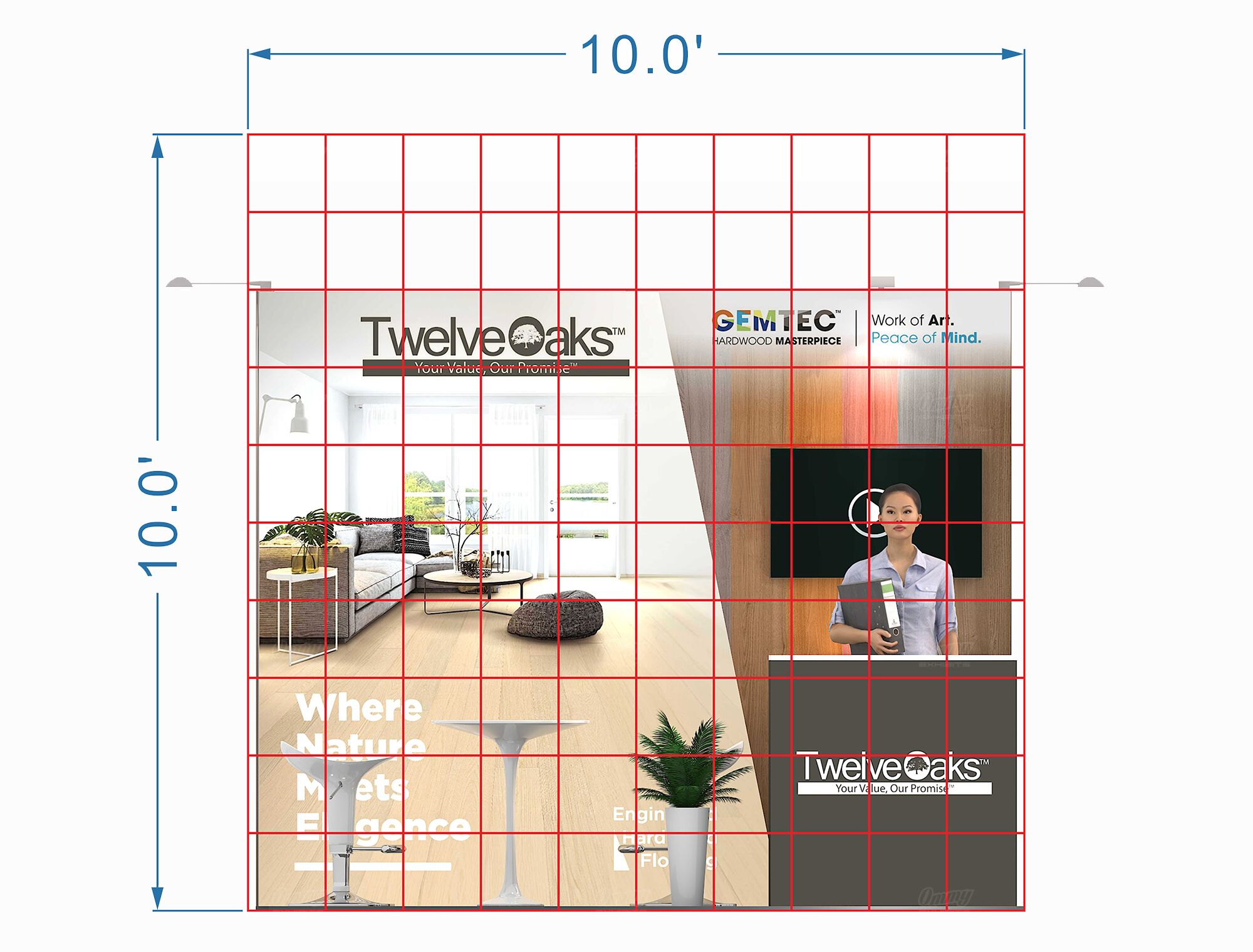 RLU1010-28 - 10'x10' Booth Rental
